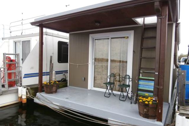 A 2010 houseboat for $35,000, and if you are willing to dock in New Jersey, the slip fee there is paid all year (and includes water, electric, and cable tv).